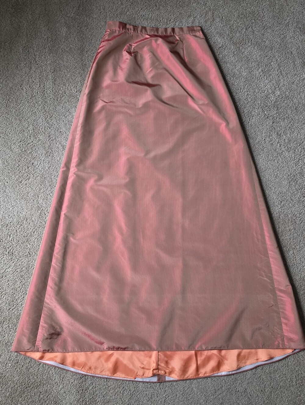 Kay Unger Burnt Orange 100% Silk Formal Evening Skirt